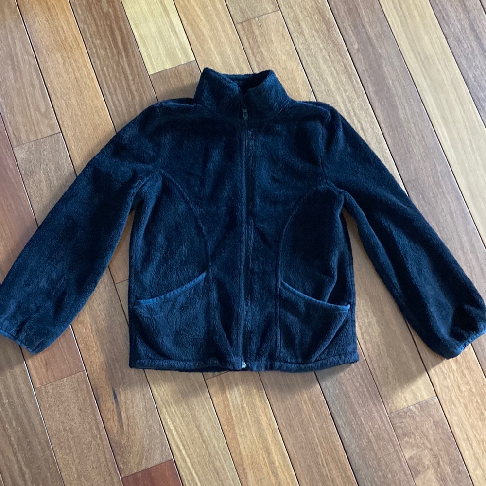 Girls fuzzy zip jacket